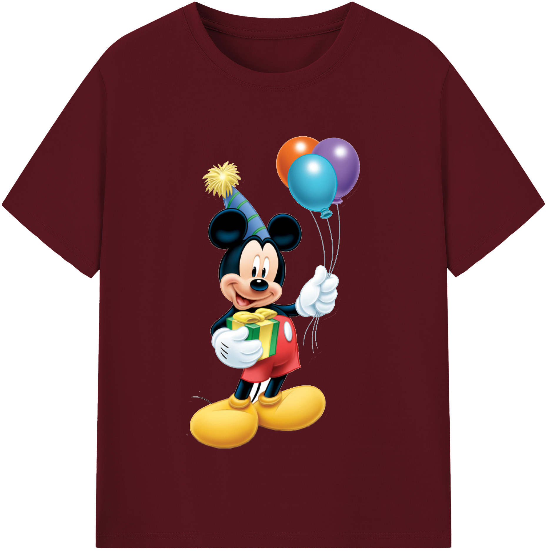 （画像用） ミッキーマウス Mickey Mouse 綿100％半袖Tシャツ（フロントプリント）
